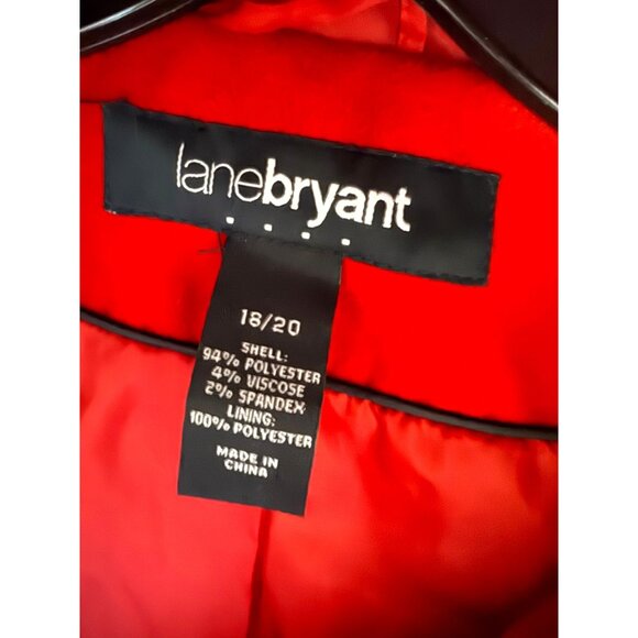 Lane Bryant Women's Hooded Red Coat With Pockets‎ Size 18/20 like new - Picture 8 of 8